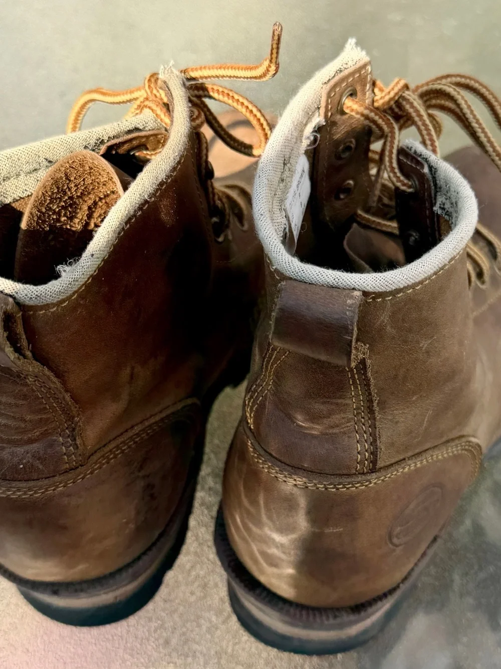 Skechers Brown Leather Lace-Up Work Boots